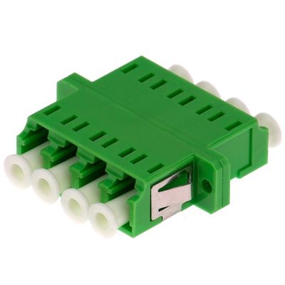 LC APC προσαρμοστής οπτικών ινών τετραγώνων με Singlemode πράσινο φλαντζών για τις τηλεπικοινωνίες