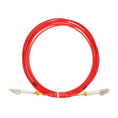 LC διπλό κόκκινο χρώμα OM2 50/125nm σκοινιού μπαλωμάτων ινών LSZH